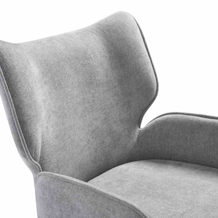 Alicia Modern Curved Back Gray Upholstered Dining Chair