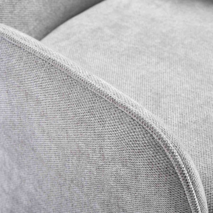 Alicia Modern Curved Back Gray Upholstered Dining Chair