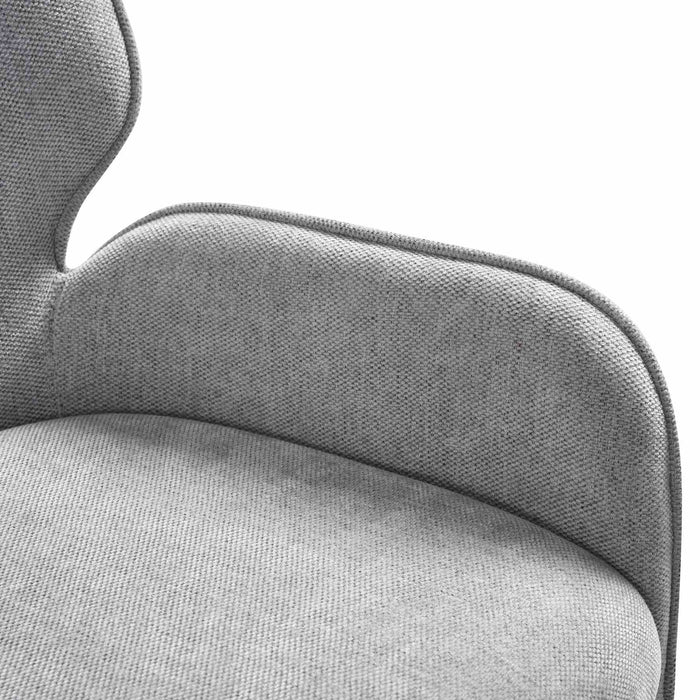Alicia Modern Curved Back Gray Upholstered Dining Chair