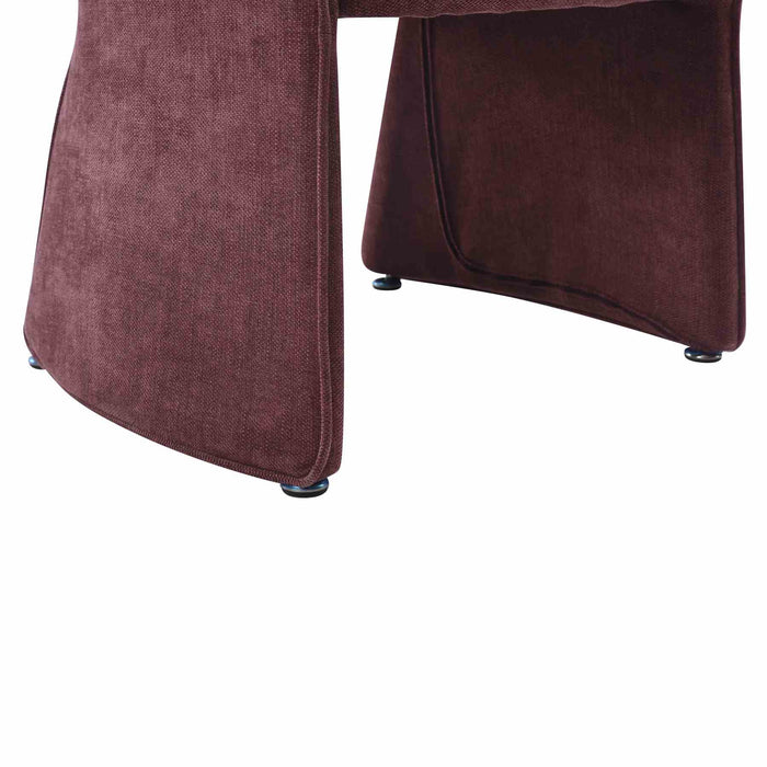 Alicia Modern Curved Back Plum Upholstered Dining Chair