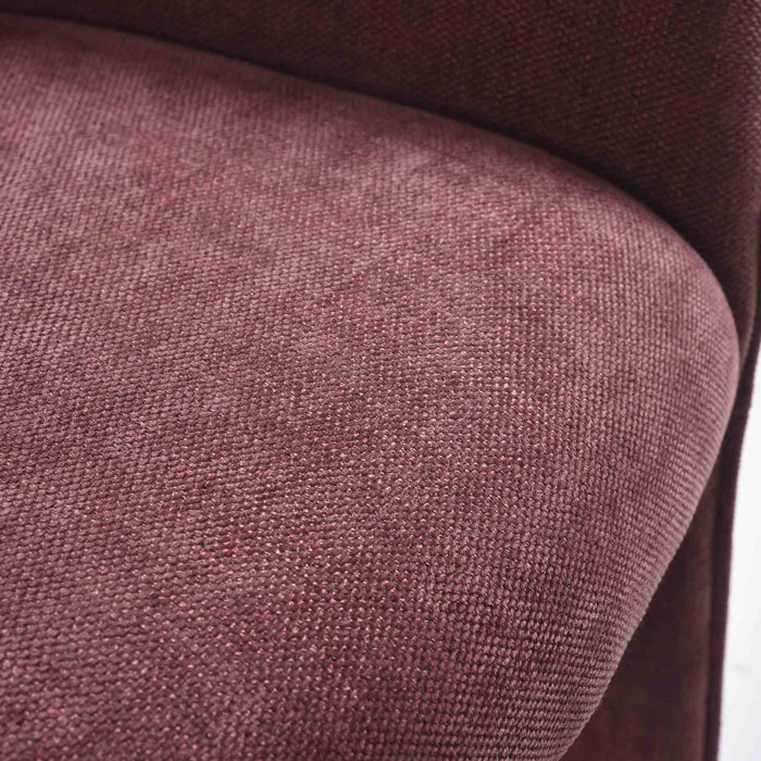 Alicia Modern Curved Back Plum Upholstered Dining Chair