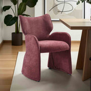 Alicia Modern Curved Back Plum Upholstered Dining Chair - Furniture City (CA)l