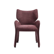 Alicia Modern Curved Back Plum Upholstered Dining Chair - Furniture City (CA)l