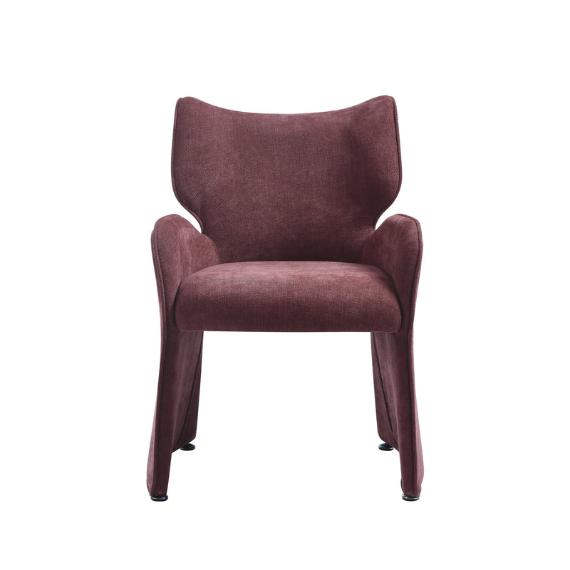 Alicia Modern Curved Back Plum Upholstered Dining Chair - Furniture City (CA)l