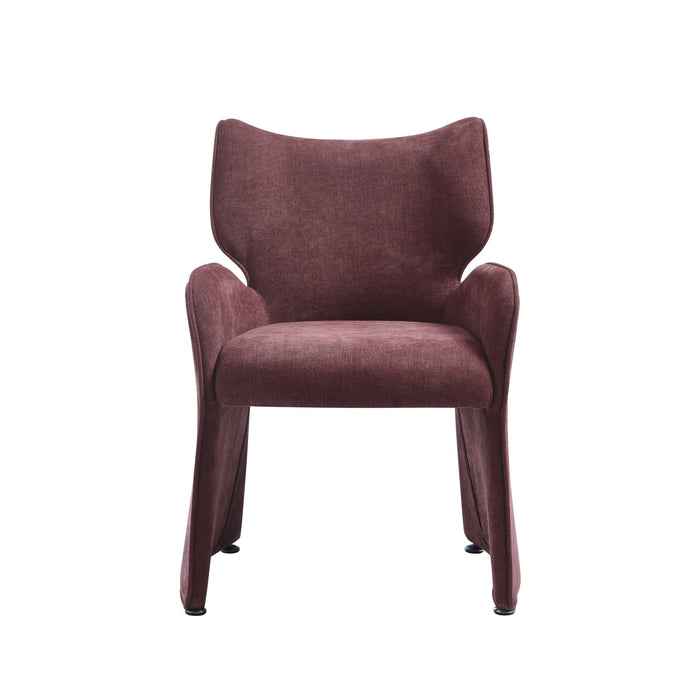 Alicia Modern Curved Back Plum Upholstered Dining Chair