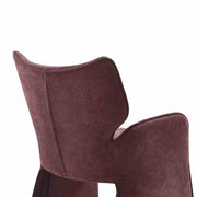 Alicia Modern Curved Back Plum Upholstered Dining Chair - Furniture City (CA)l