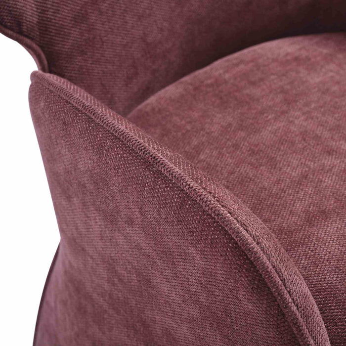 Alicia Modern Curved Back Plum Upholstered Dining Chair
