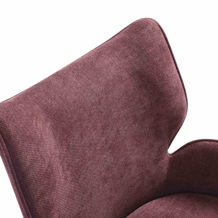 Alicia Modern Curved Back Plum Upholstered Dining Chair