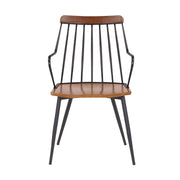 Alcott Contemporary Walnut and Metal Dining Room Chair - Furniture City (CA)l