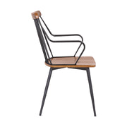 Alcott Contemporary Walnut and Metal Dining Room Chair - Furniture City (CA)l