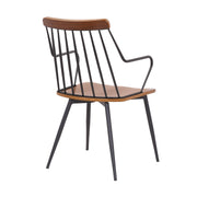 Alcott Contemporary Walnut and Metal Dining Room Chair - Furniture City (CA)l