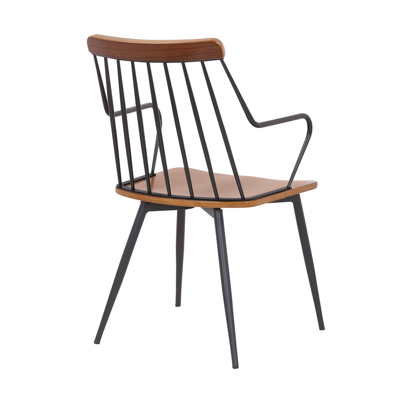 Alcott Contemporary Walnut and Metal Dining Room Chair - Furniture City (CA)l