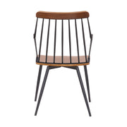 Alcott Contemporary Walnut and Metal Dining Room Chair - Furniture City (CA)l