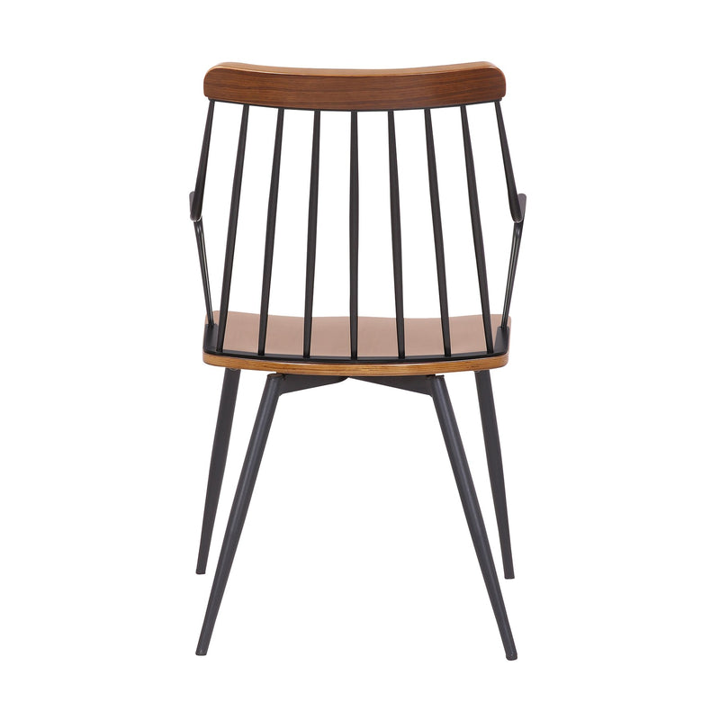 Alcott Contemporary Walnut and Metal Dining Room Chair - Furniture City (CA)l
