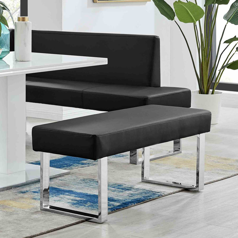 Amanda Black Bench - Furniture City (CA)l