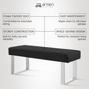 Amanda Black Bench - Furniture City (CA)l