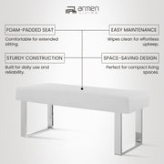 Amanda White Bench - Furniture City (CA)l