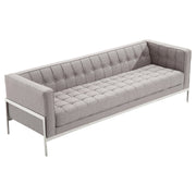 Andre Contemporary Sofa In Gray Tweed and Stainless Steel - Furniture City (CA)l
