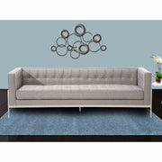 Andre Contemporary Sofa In Gray Tweed and Stainless Steel - Furniture City (CA)l