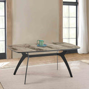 Andes Ceramic and Metal Rectangular Dining Room Table - Furniture City (CA)l
