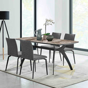 Andes Ceramic and Metal Rectangular Dining Room Table - Furniture City (CA)l