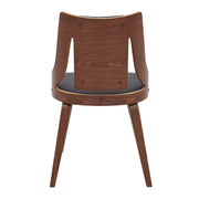 Aniston Gray Faux Leather and Walnut Wood Dining Chairs - Set of 2 - Furniture City (CA)l