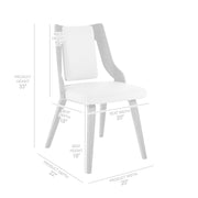 Aniston Gray Faux Leather and Walnut Wood Dining Chairs - Set of 2 - Furniture City (CA)l