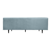 Annabelle 80" Bluestone Velvet Sofa with Black Wood Legs - Furniture City (CA)l