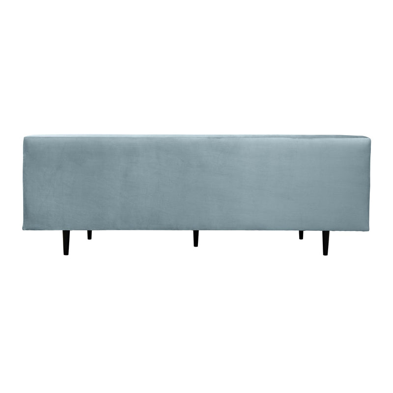 Annabelle 80" Bluestone Velvet Sofa with Black Wood Legs - Furniture City (CA)l