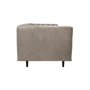 Annabelle 80" Fossil Gray Velvet Sofa with Black Wood Legs - Furniture City (CA)l