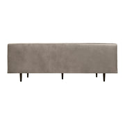 Annabelle 80" Fossil Gray Velvet Sofa with Black Wood Legs - Furniture City (CA)l