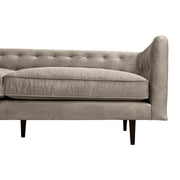 Annabelle 80" Fossil Gray Velvet Sofa with Black Wood Legs - Furniture City (CA)l