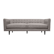 Annabelle 80" Gray Fabric Sofa with Black Wood Legs - Furniture City (CA)l
