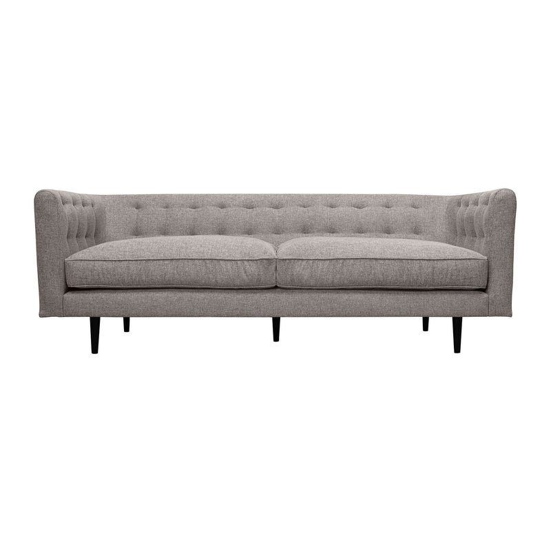 Annabelle 80" Gray Fabric Sofa with Black Wood Legs - Furniture City (CA)l