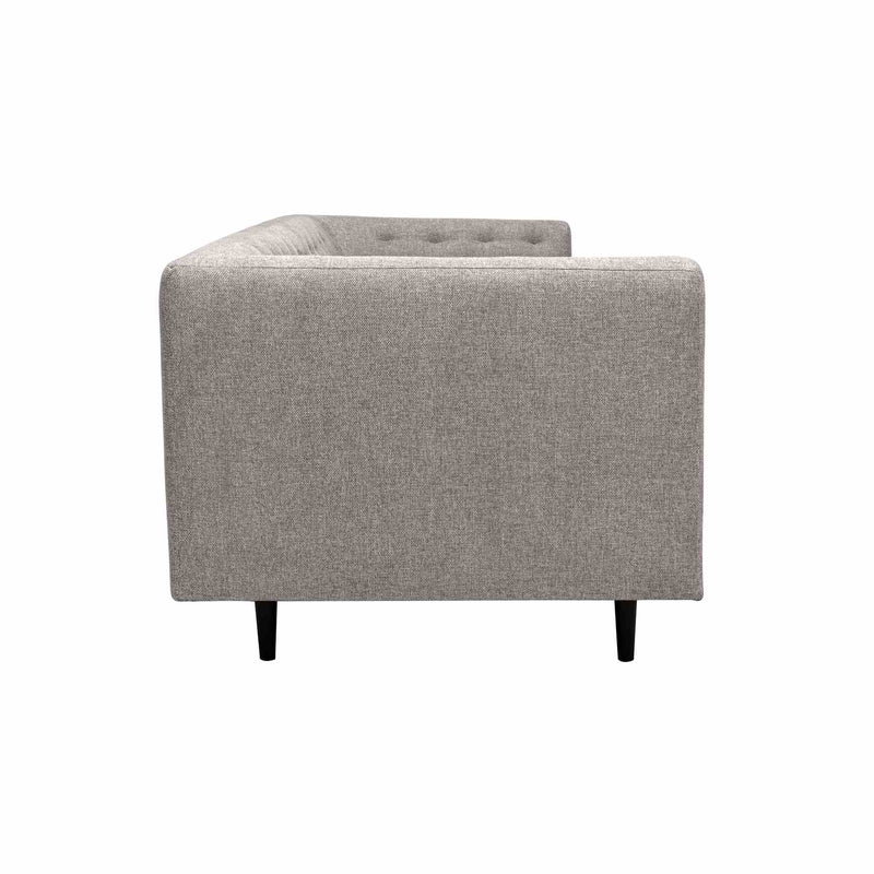 Annabelle 80" Gray Fabric Sofa with Black Wood Legs - Furniture City (CA)l