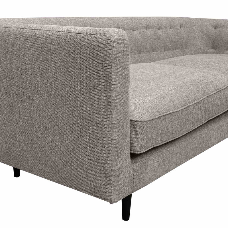 Annabelle 80" Gray Fabric Sofa with Black Wood Legs - Furniture City (CA)l