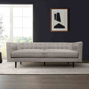 Annabelle 80" Gray Fabric Sofa with Black Wood Legs - Furniture City (CA)l