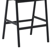 Apache Black Oak Wood and Faux Leather Counter Stool - Furniture City (CA)l