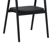Apache Black Oak Wood and Faux Leather Dining Chair - Furniture City (CA)l