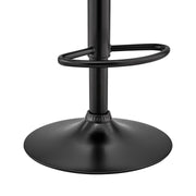 Asher Adjustable Gray Faux Leather and Black Finish Bar Stool - Furniture City (CA)l