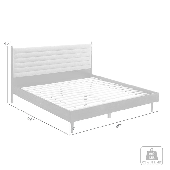 Artemio King Platform Wood Bed Frame in Black Finish
