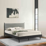 Artemio King Platform Wood Bed Frame in Black Finish - Furniture City (CA)l