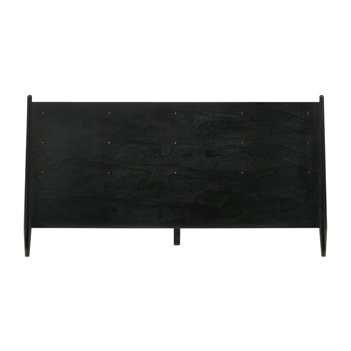 Artemio King Platform Wood Bed Frame in Black Finish