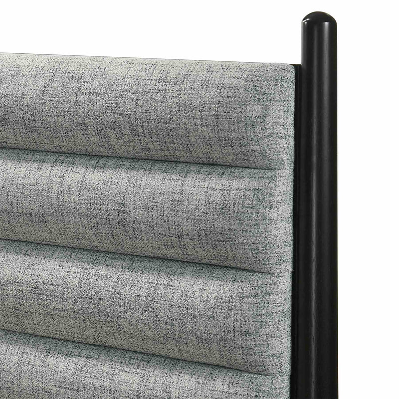 Artemio King Platform Wood Bed Frame in Black Finish - Furniture City (CA)l
