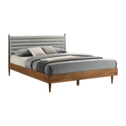 Artemio King Platform Wood Bed Frame in Walnut Finish - Furniture City (CA)l