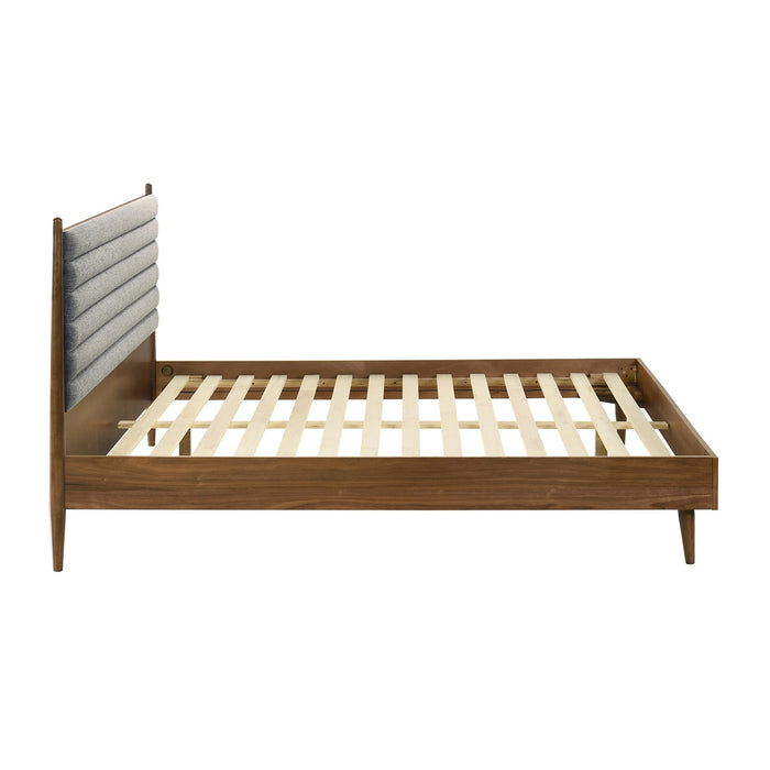 Artemio King Platform Wood Bed Frame in Walnut Finish