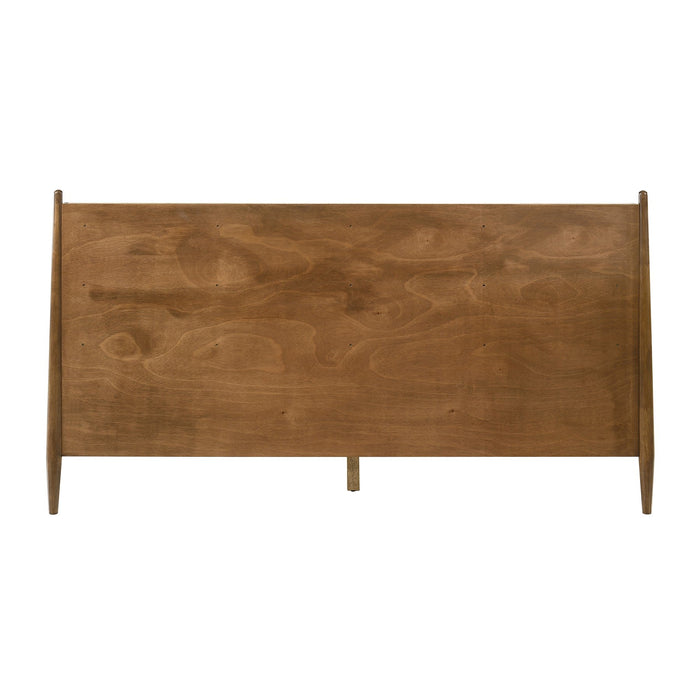 Artemio King Platform Wood Bed Frame in Walnut Finish