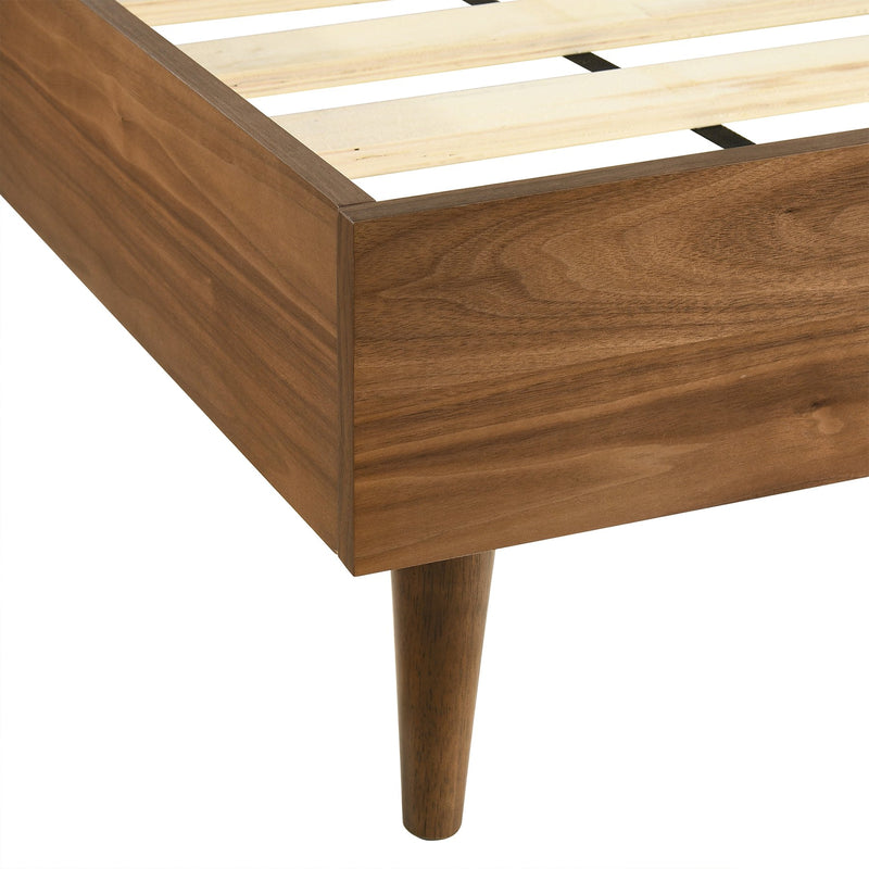 Artemio King Platform Wood Bed Frame in Walnut Finish - Furniture City (CA)l