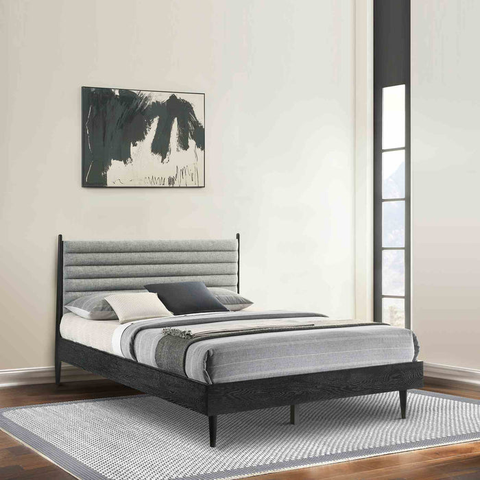 Artemio Queen Platform Wood Bed Frame in Black Finish