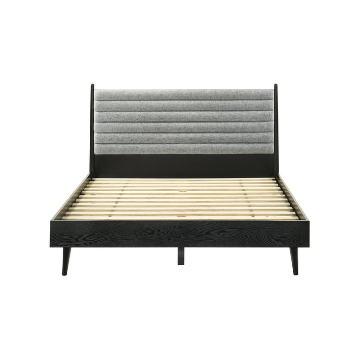 Artemio Queen Platform Wood Bed Frame in Black Finish